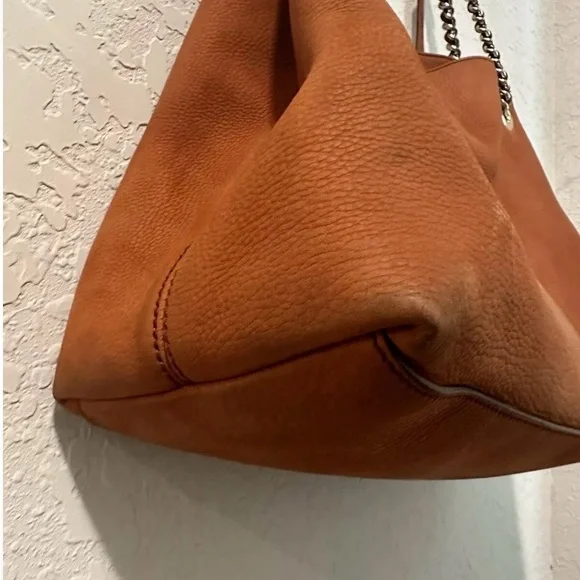 GUCCI Soho Chain Nubuck Orange Leather Tote - Picture 13 of 15